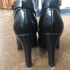 French Connection Black Leather Boots Size EU 38